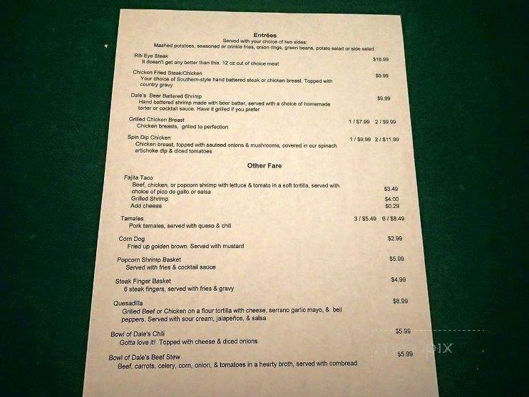 Time Out Tavern - Humble, TX menu_pic