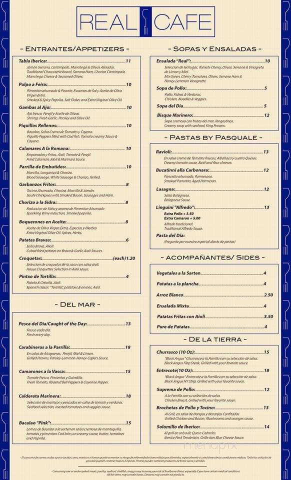 Real Cafe - Miami, FL menu_pic