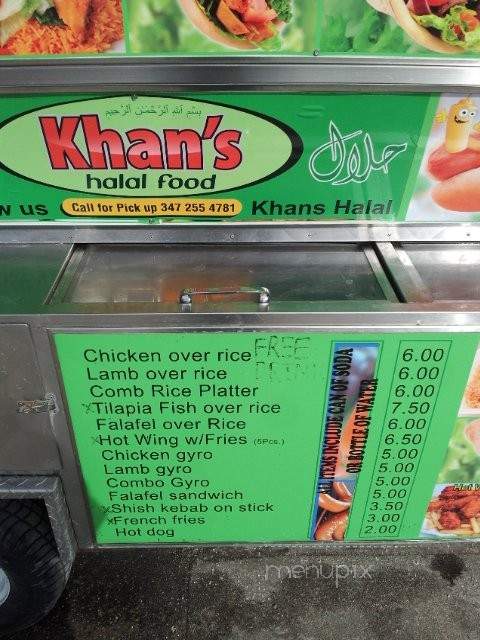 Khan's Halal Food Cart - Bayside, NY menu_pic