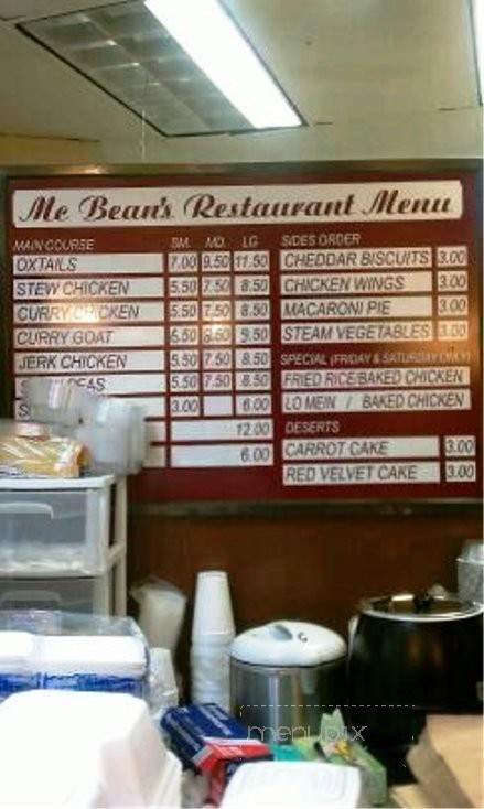 Mc Beans Restaurant - Brooklyn, NY menu_pic