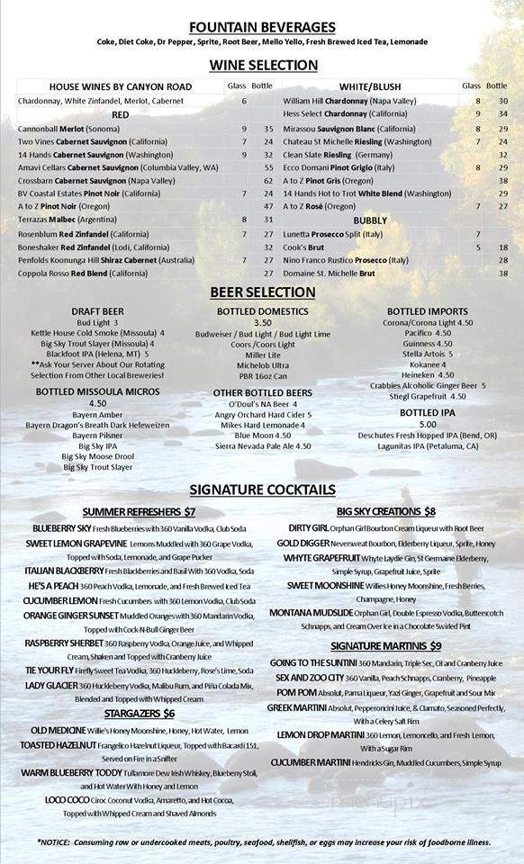 Brooks & Browns - Missoula, MT menu_pic