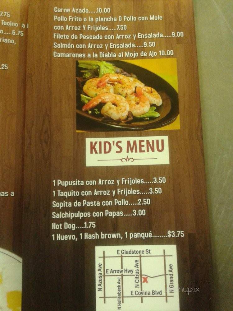 Pupusas Y Mas - Covina, CA menu_pic