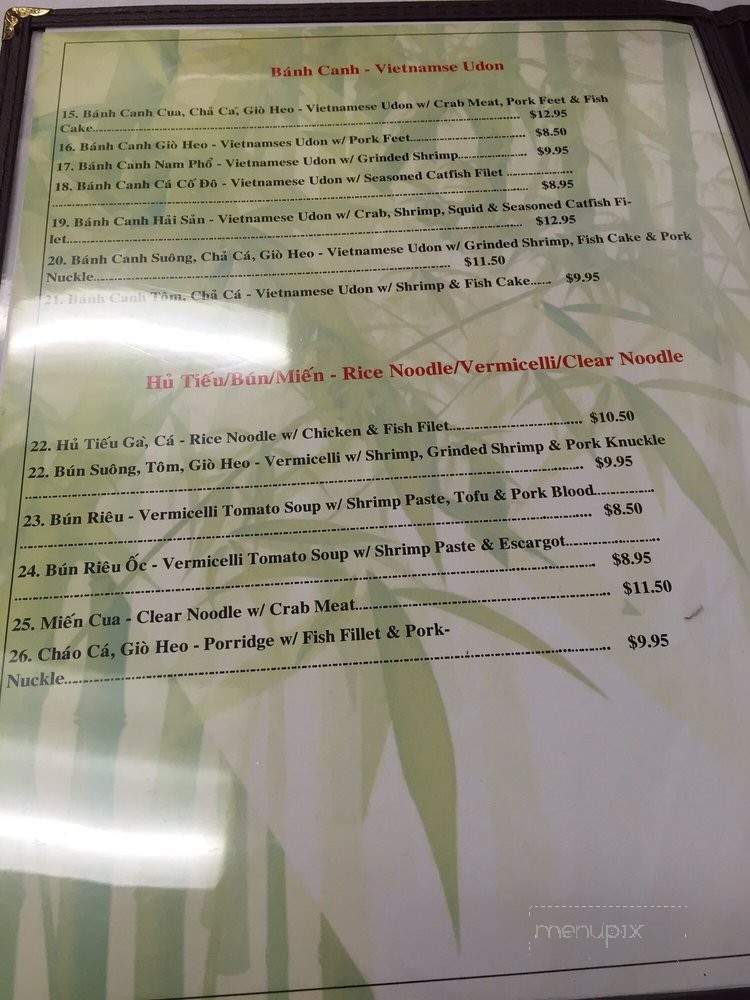 Banh Cuon Phu Ho Tay - San Jose, CA menu_pic