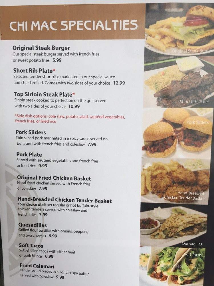 Chi Mac Bar & Grill - Duluth, GA menu_pic