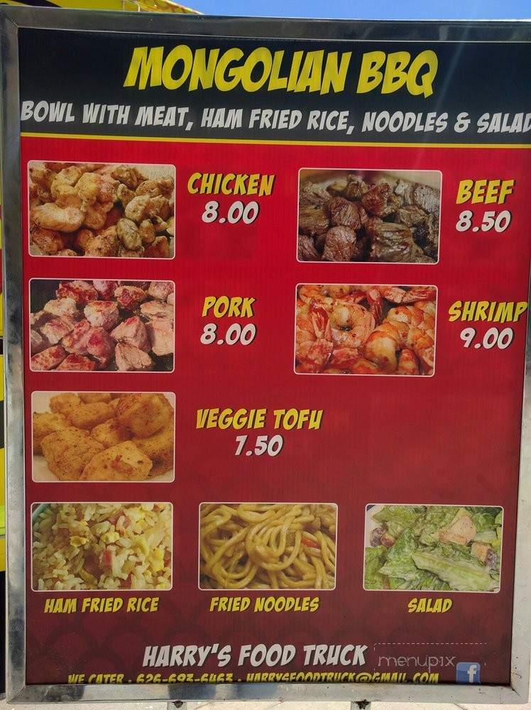Harrys Food Truck - Salt Lake City, UT menu_pic