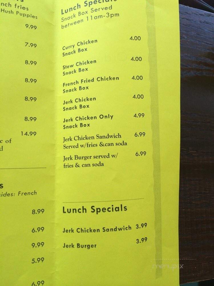 Caribbean Seafood and Jamaican Jerk House - Richmond, VA menu_pic
