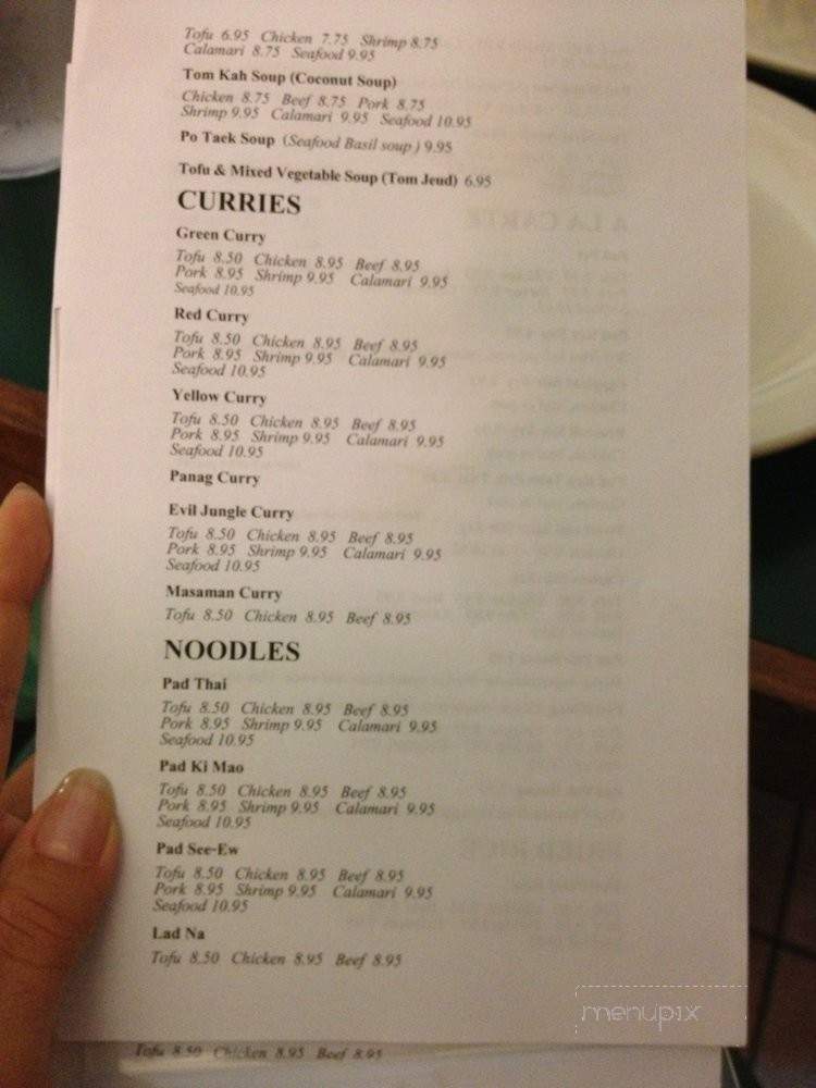 Pimtong Thai Cafe - Honolulu, HI menu_pic