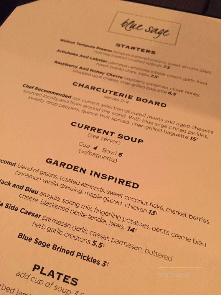 Blue Sage - Hamilton, MO menu_pic