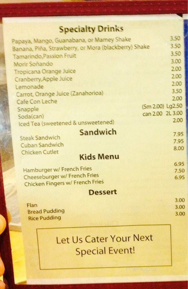 San Juan Restaurant - New City, NY menu_pic