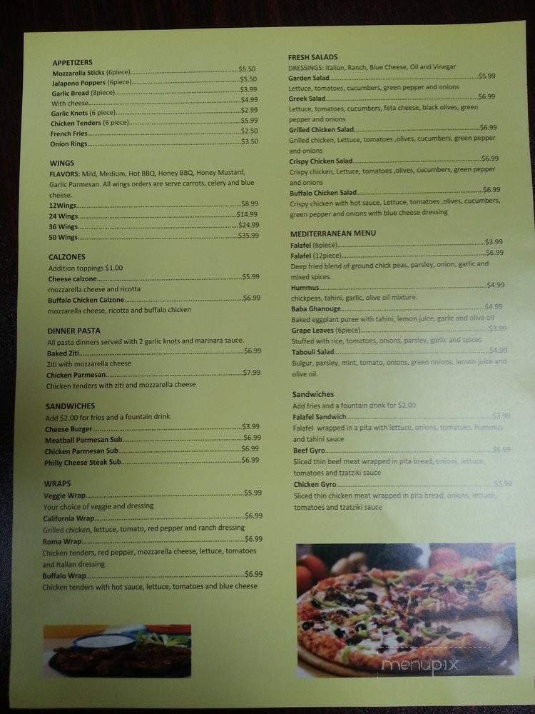 MJ's New York Style Pizza & Wings - Lakeland, FL menu_pic
