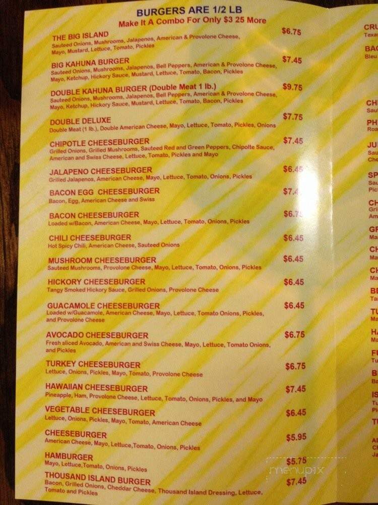 Jungle Burger - Sherman, TX menu_pic