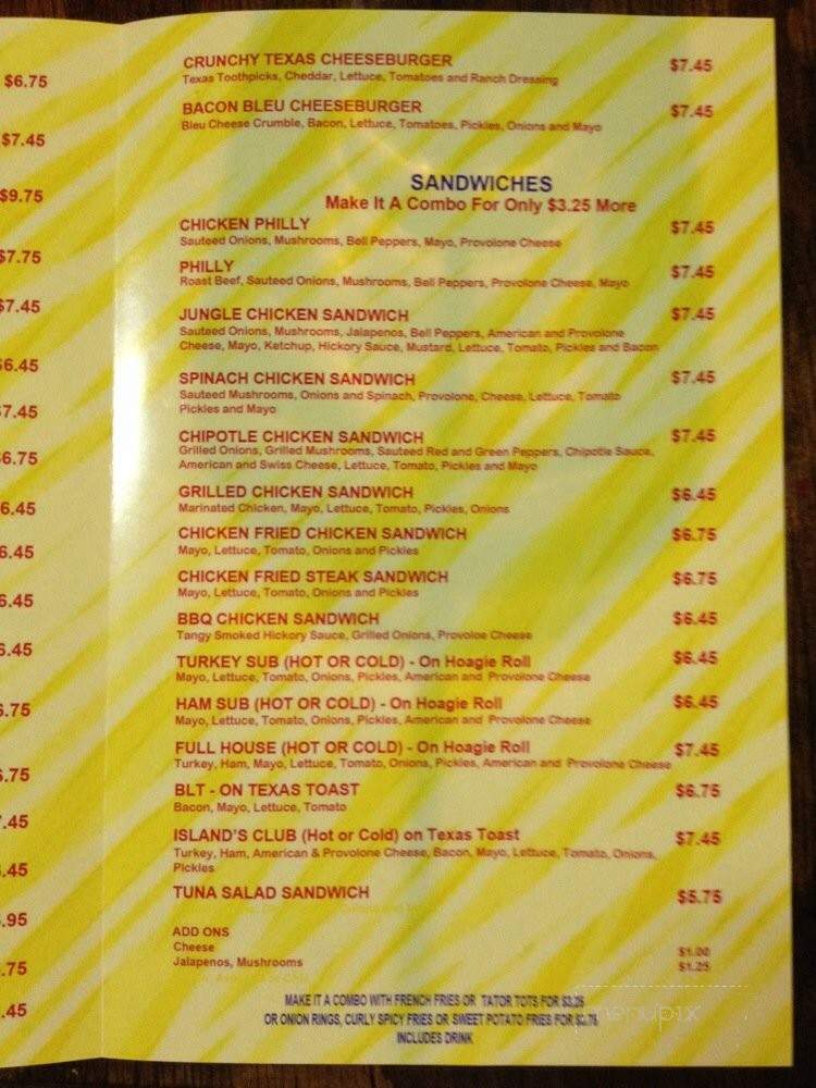 Jungle Burger - Sherman, TX menu_pic