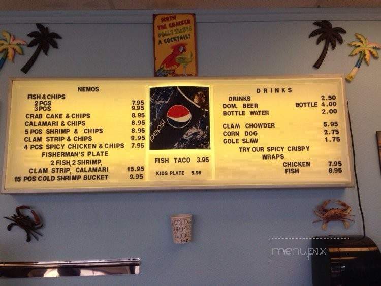 Nemo's Fish & Chips - Page, AZ menu_pic