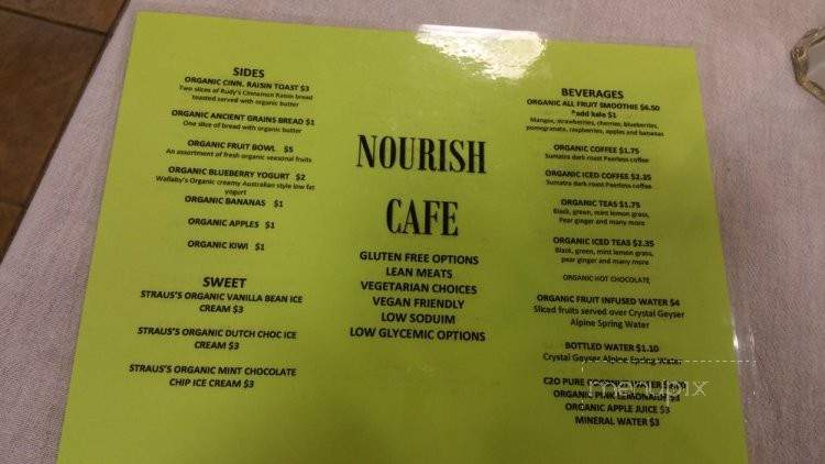Nourish Cafe - Laguna Hills, CA menu_pic