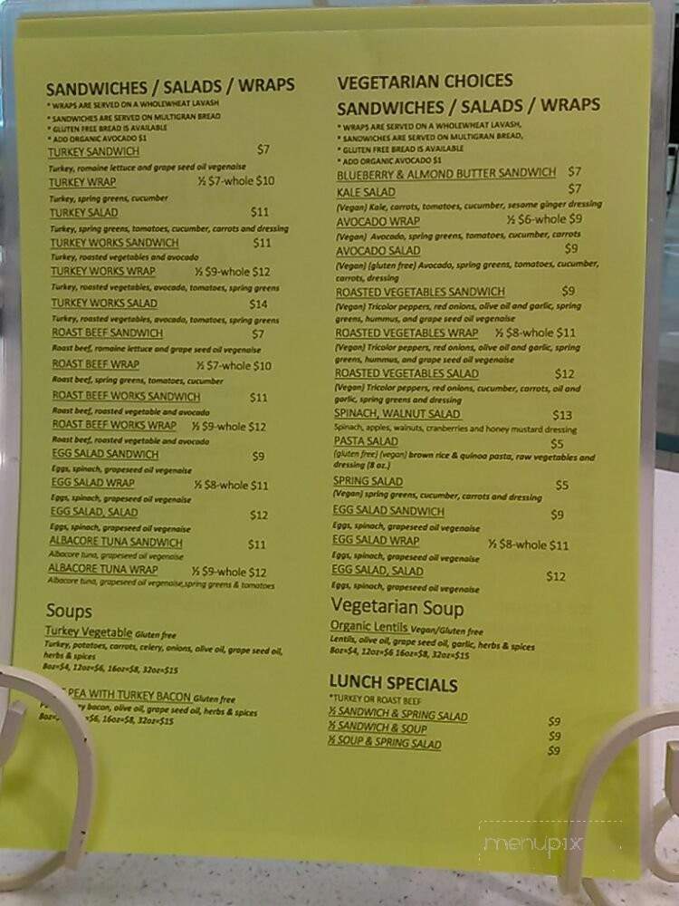 Nourish Cafe - Laguna Hills, CA menu_pic