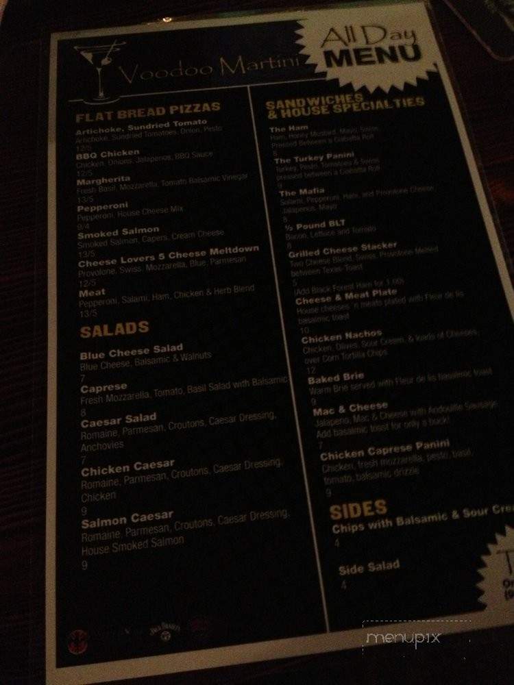 Voodoo Martini - Newberg, OR menu_pic