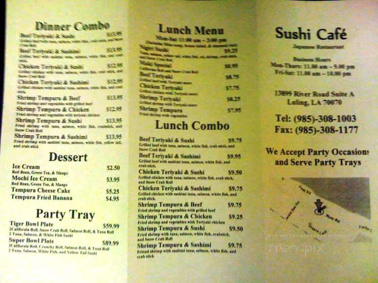 Sushi Cafe - Luling, LA menu_pic