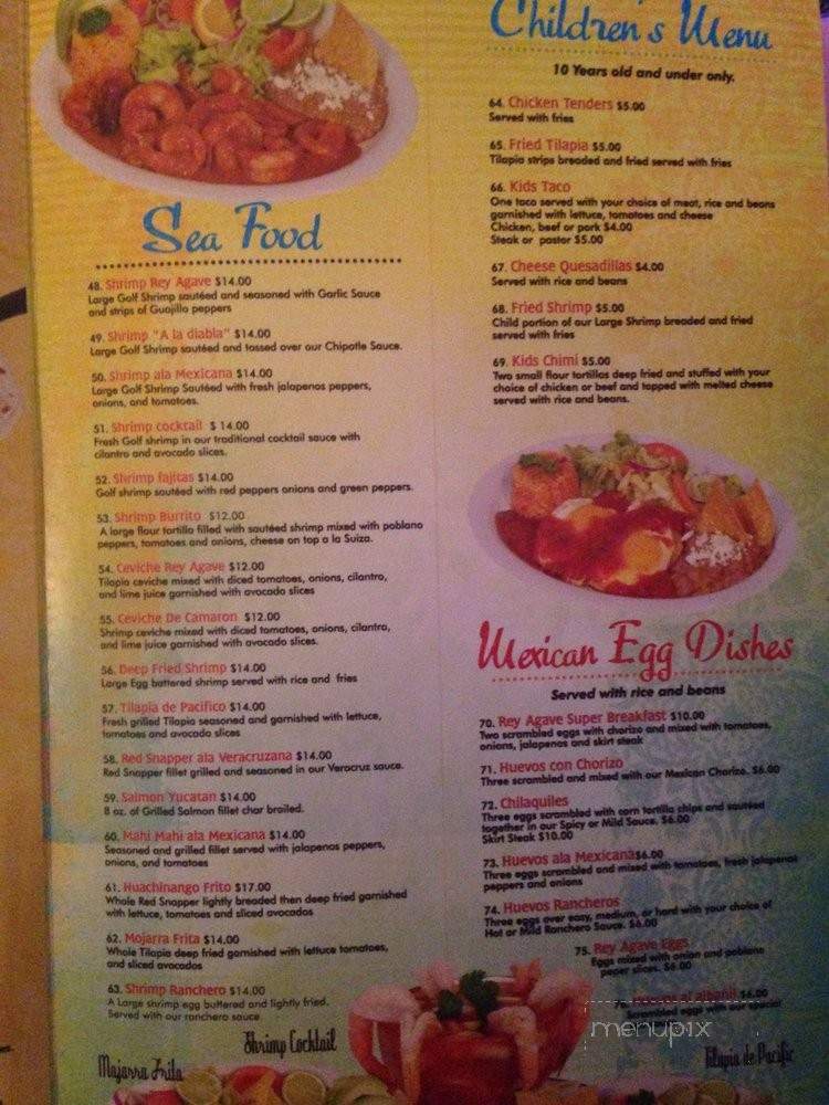 Rey Agave - Griffith, IN menu_pic