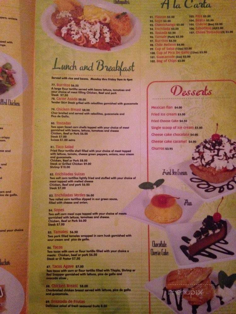 Rey Agave - Griffith, IN menu_pic