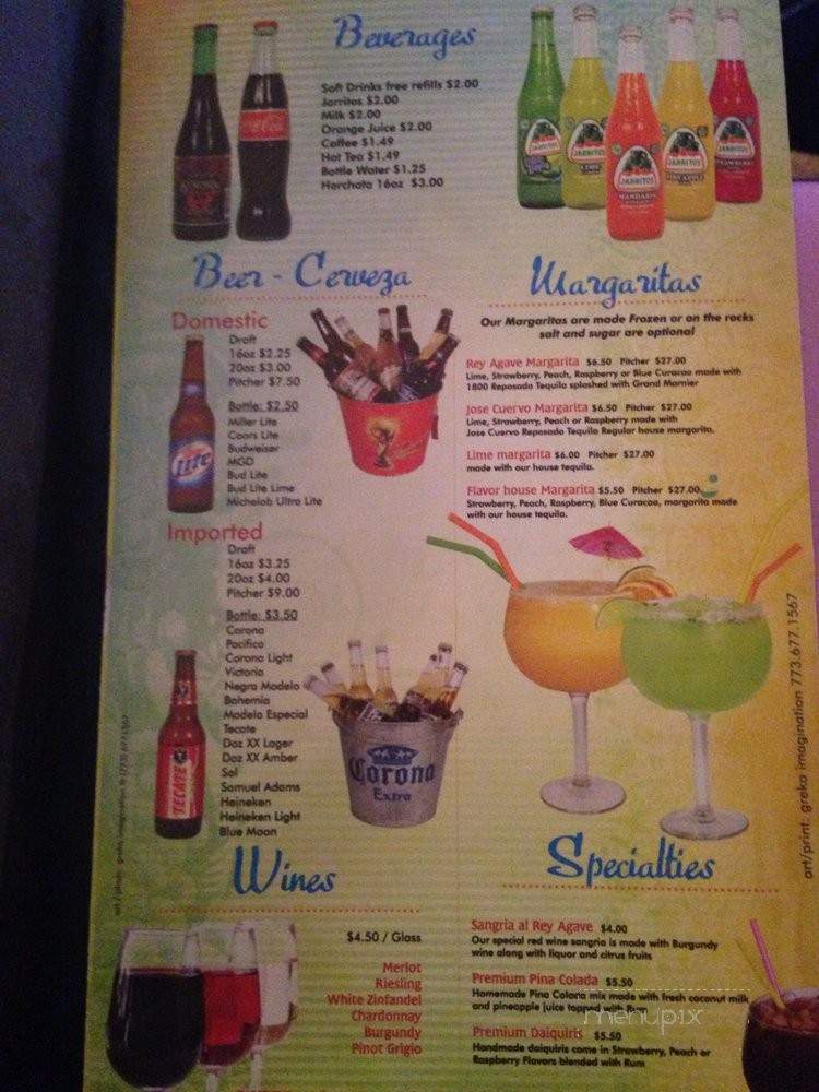 Rey Agave - Griffith, IN menu_pic