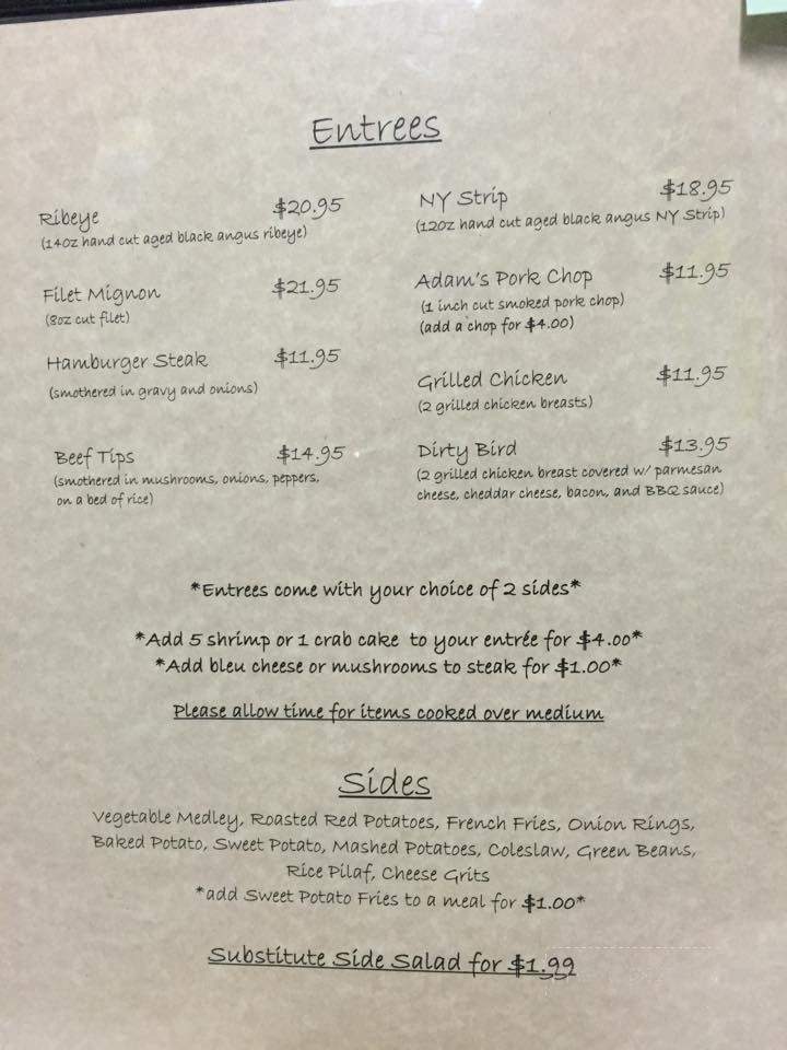 Bonnie Blue House Restaurant - Bainbridge, GA menu_pic