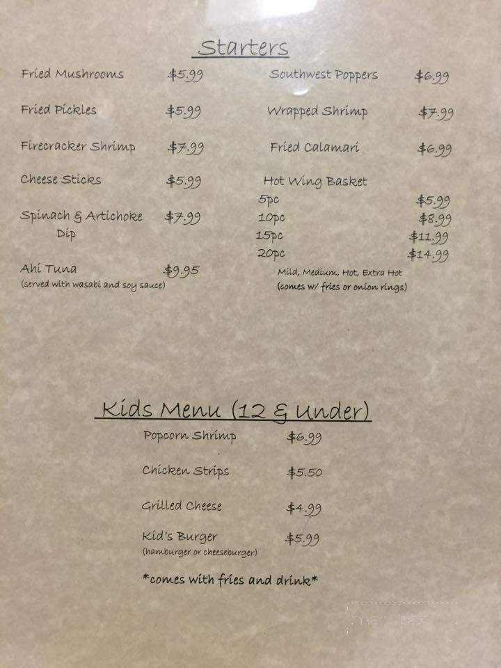 Bonnie Blue House Restaurant - Bainbridge, GA menu_pic