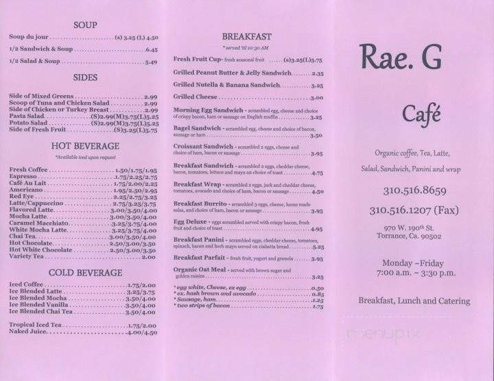 Cafe City - Torrance, CA menu_pic