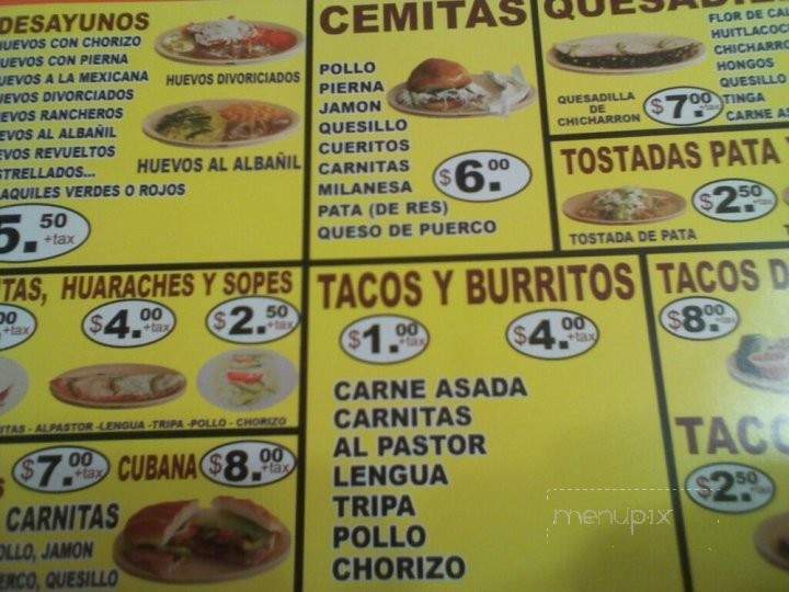 Cemitas Poblanas En Bell - Bell, CA menu_pic