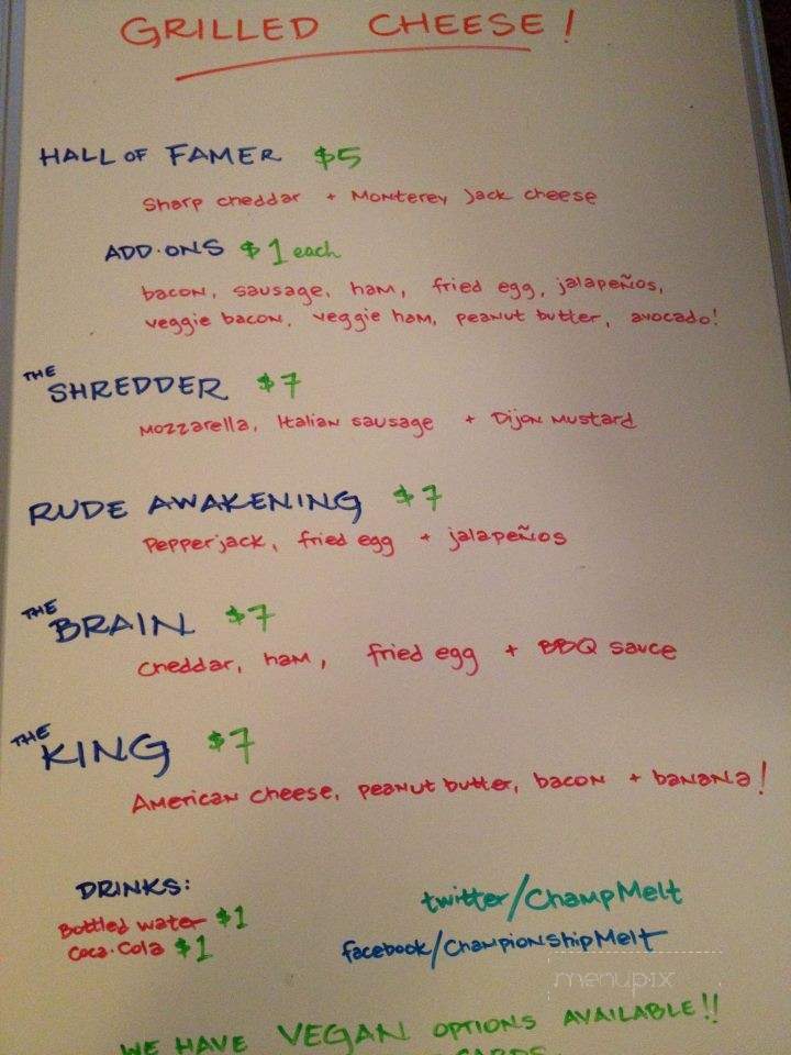 Championship Melt - Providence, RI menu_pic