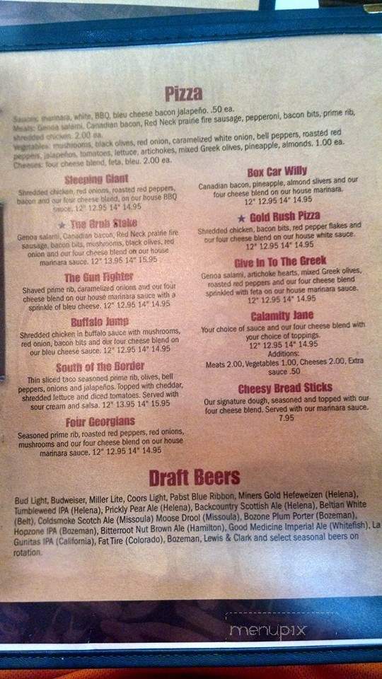 Grub-Stake - Helena, MT menu_pic
