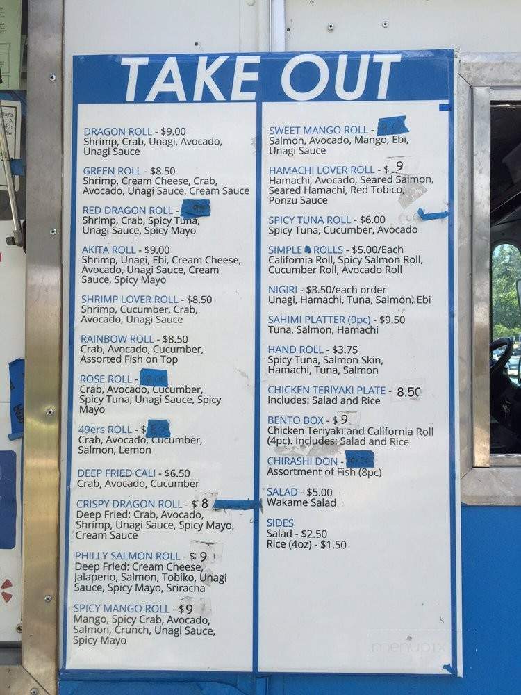 Akita Sushi Food Truck - Santa Clara, CA menu_pic