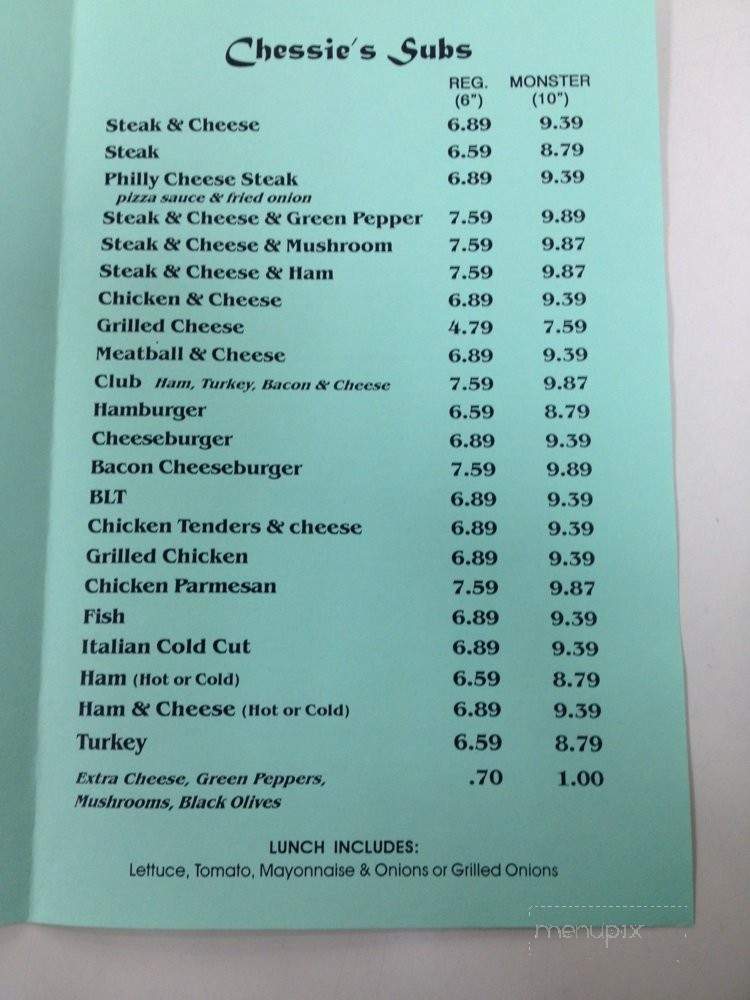 Chessie's Deli Subs & Pizza - Huntingtown, MD menu_pic