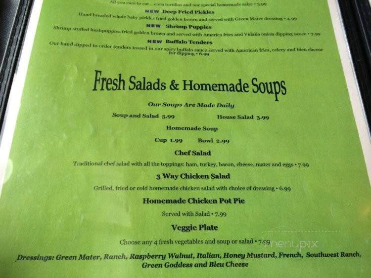 Green Tomato Grill - Mooresburg, TN menu_pic