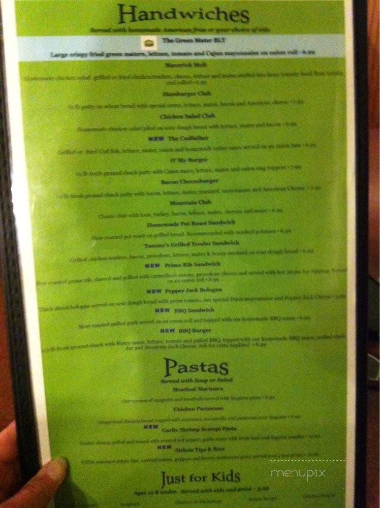 Green Tomato Grill - Mooresburg, TN menu_pic
