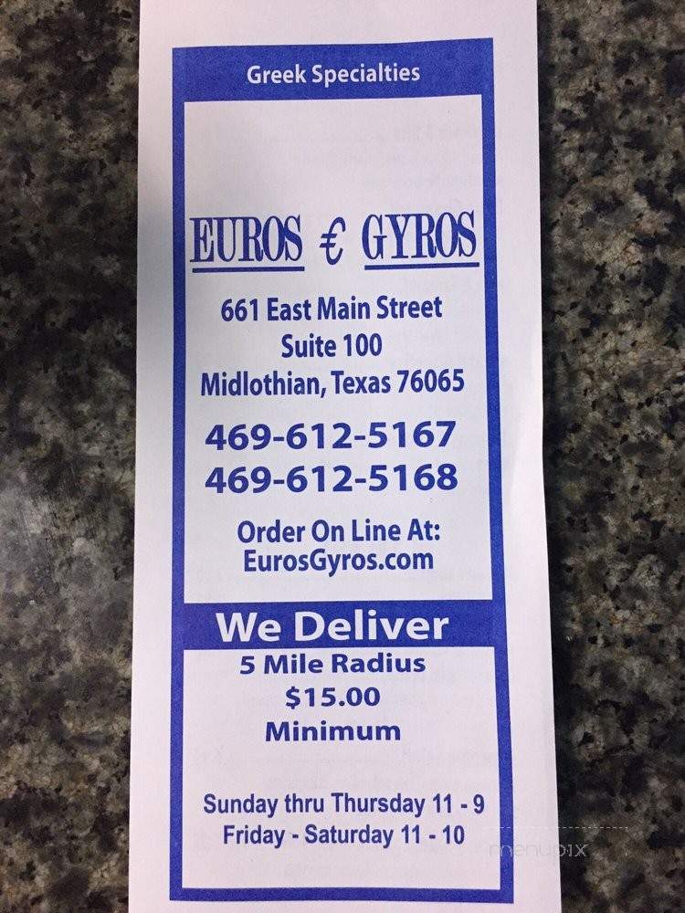 /250116893/Euros-Gyros-Midlothian-TX - Midlothian, TX