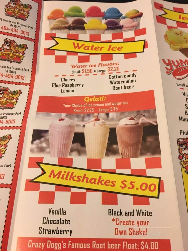 Crazy Doggs Grill - Prospect Park, PA menu_pic
