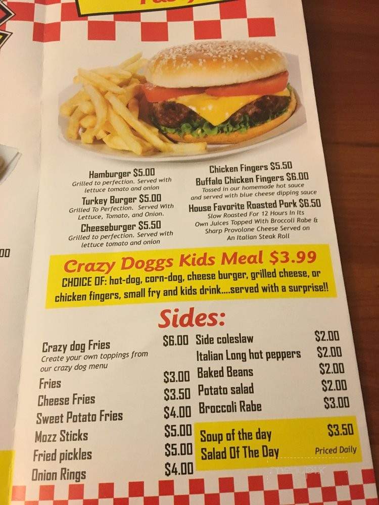 Crazy Doggs Grill - Prospect Park, PA menu_pic