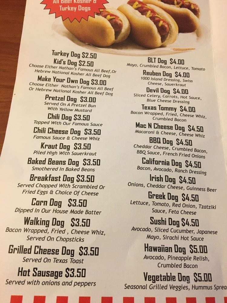 Crazy Doggs Grill - Prospect Park, PA menu_pic