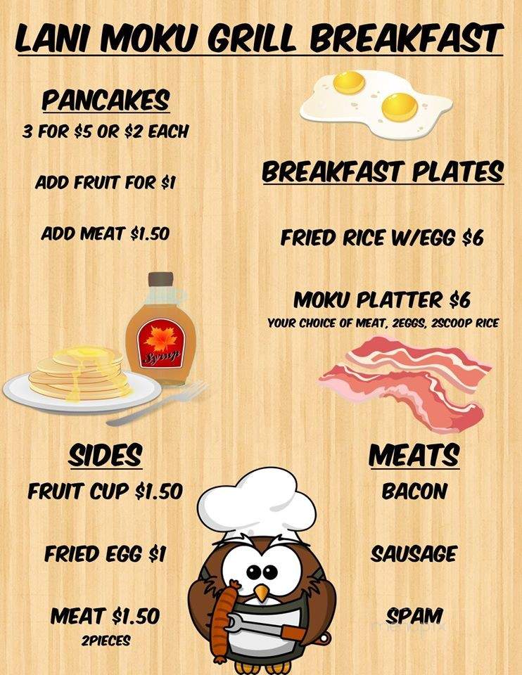 Lani Moku Grill - Eugene, OR menu_pic