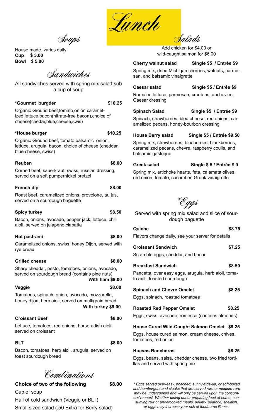 Le Croissant Bakery & Restaurant - Portage, WI menu_pic