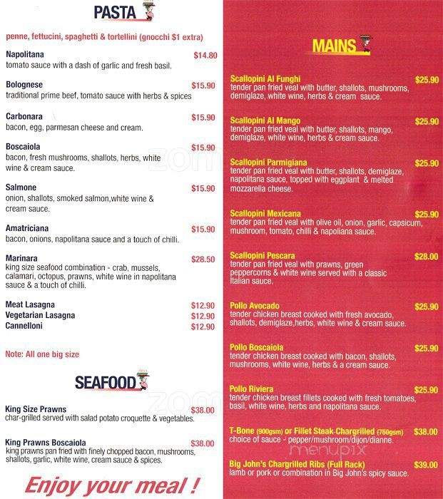 Big Jon's Pizza - San Diego, CA menu_pic