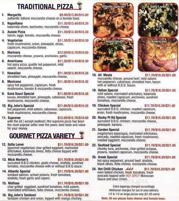 Big Jon's Pizza - San Diego, CA menu_pic