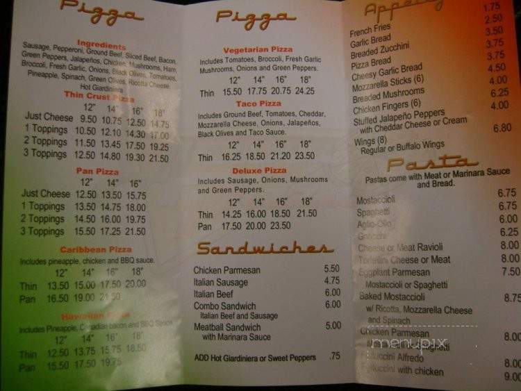Acuna Pizza - Roselle, IL menu_pic