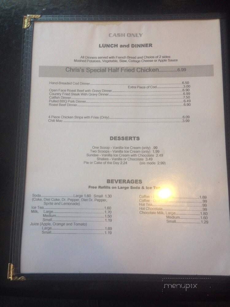 Chris's Jeffco Diner - Arnold, MO menu_pic