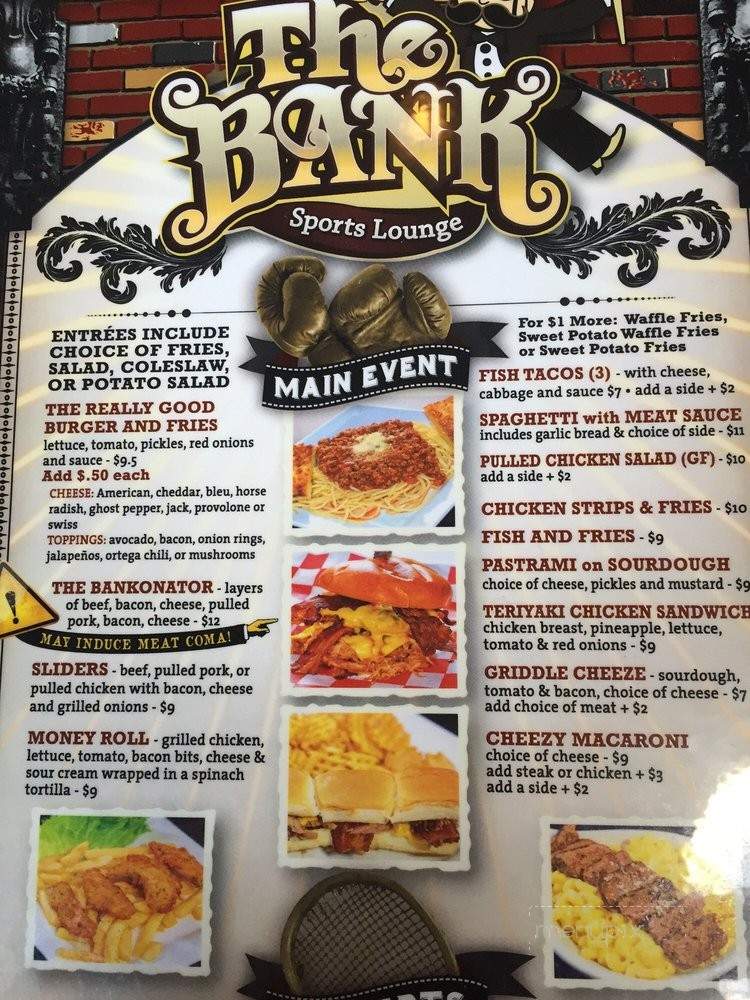 The Bank Sports Lounge - Taft, CA menu_pic