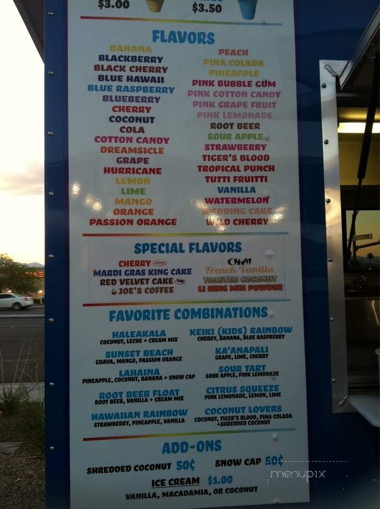Hawaiian Shave Ice - Henderson, NV menu_pic