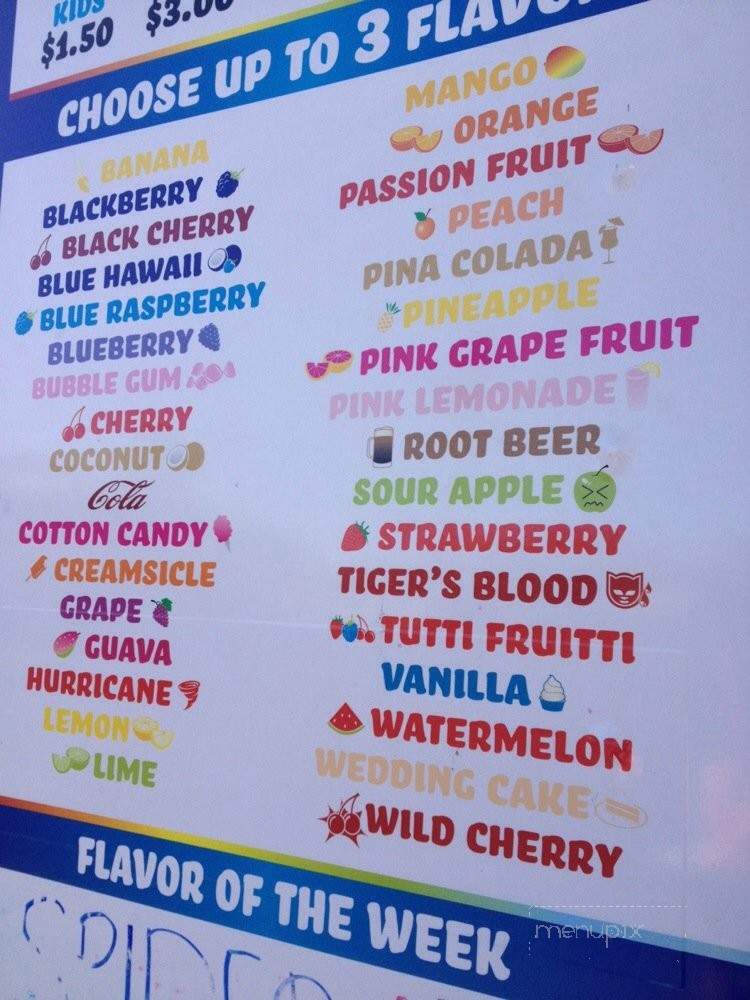 Hawaiian Shave Ice - Henderson, NV menu_pic