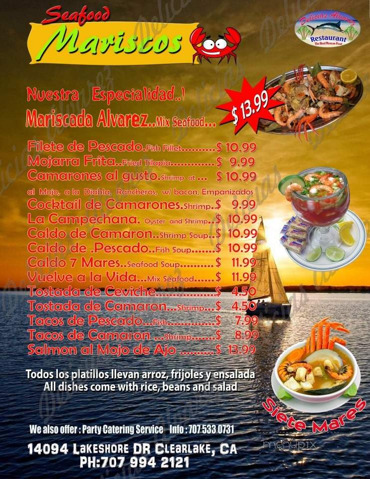 Delicious Alvarez - Clearlake, CA menu_pic