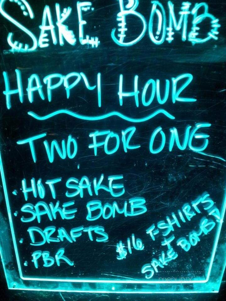 Sake Bomb - St. Petersburg, FL menu_pic