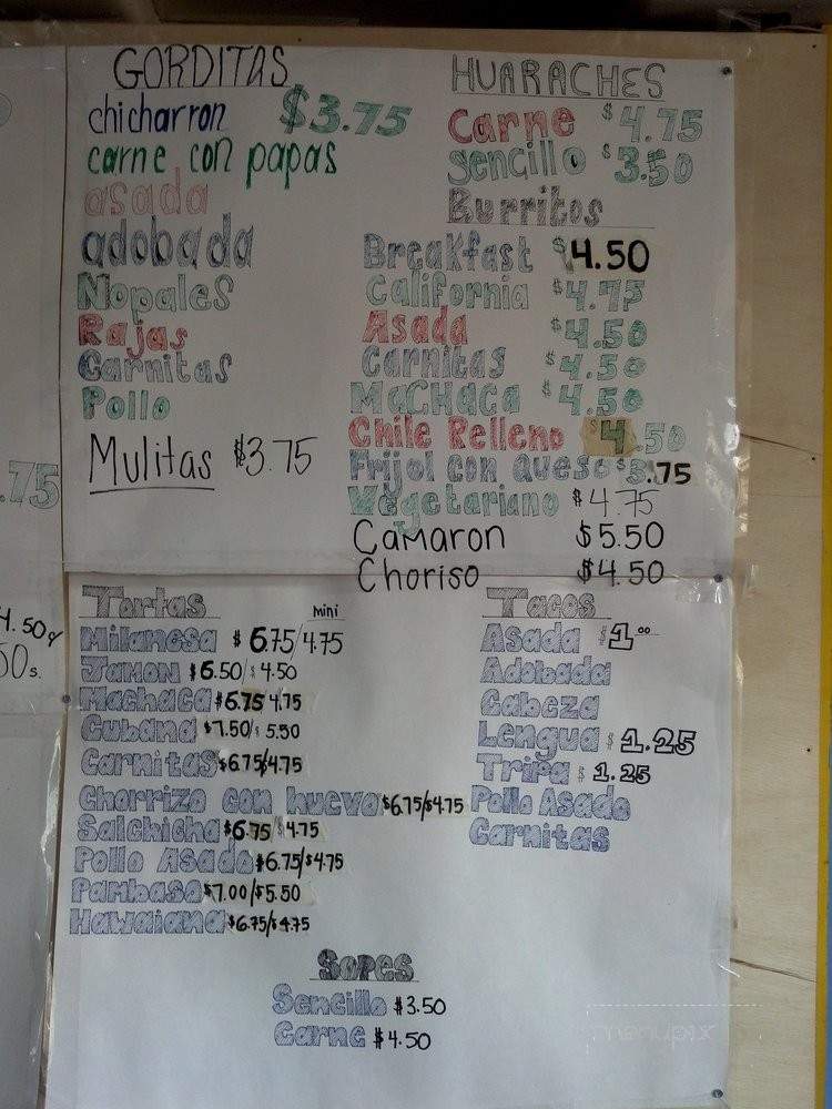 Anita's Taco Shop - Escondido, CA menu_pic